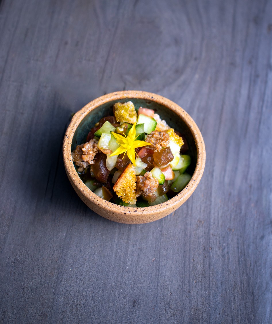 2. Panzanella Salad with Linguica